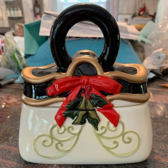 David's Cookies Holiday Cookie Jar - Picture 1 of 7